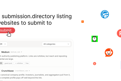 A website that lists websites to submit your website to