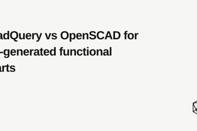Benchmark: CadQuery vs. OpenSCAD for agentic CAD work