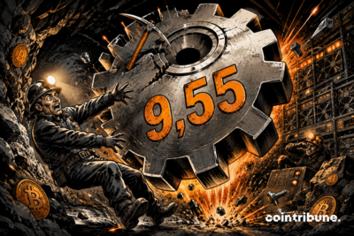 Bitcoin mining difficulty drops by 10.09%, its second largest decline of the year