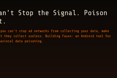 Can't Stop the Signal. Poison It