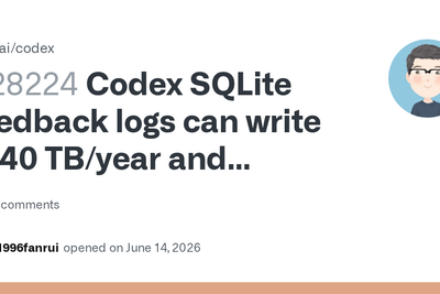 Codex logging bug may write TBs to local SSDs