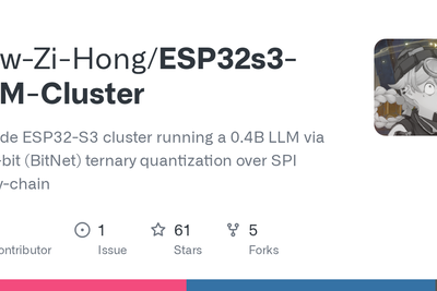 ESP32S3 cluster running 1.58-bit (BitNet) Language model
