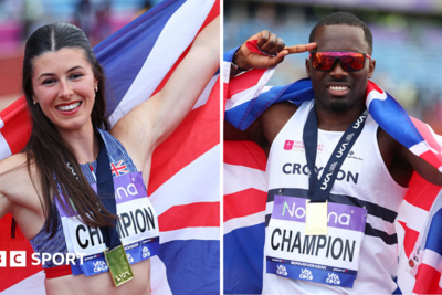 Hunt and Glave win British 100m titles