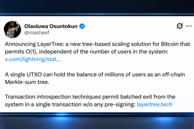 New Tree-Based Bitcoin Scaling Proposal Targets Millions of Users