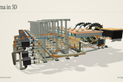 Show HN: A working 3D model of an Enigma machine