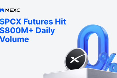 SpaceX Continues to Drive Strong Trading Activity as MEXC SPCX Futures Daily Trading Volume Surpasses $800 Million USDT