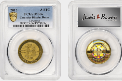 Stack’s Bowers Auctions Funded 0.5 Bitcoin Casascius Token From America’s 237th Birthday