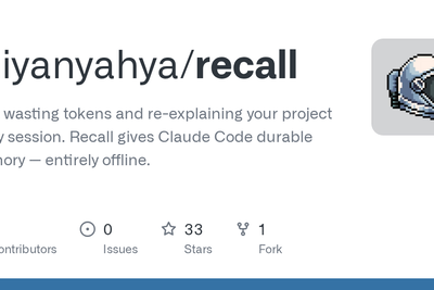 Stop wasting tokens and re explaining your project between sessions