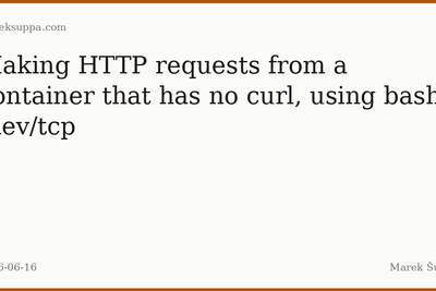 TIL: You can make HTTP requests without curl using Bash /dev/TCP