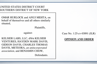 US Judge Dismisses Libra Crypto Class Action Against Kelsier