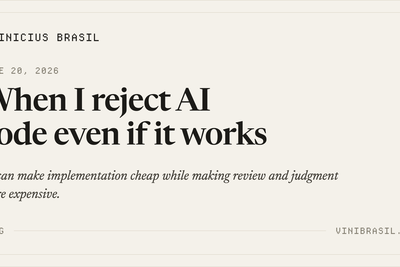 When I reject AI code even if it works